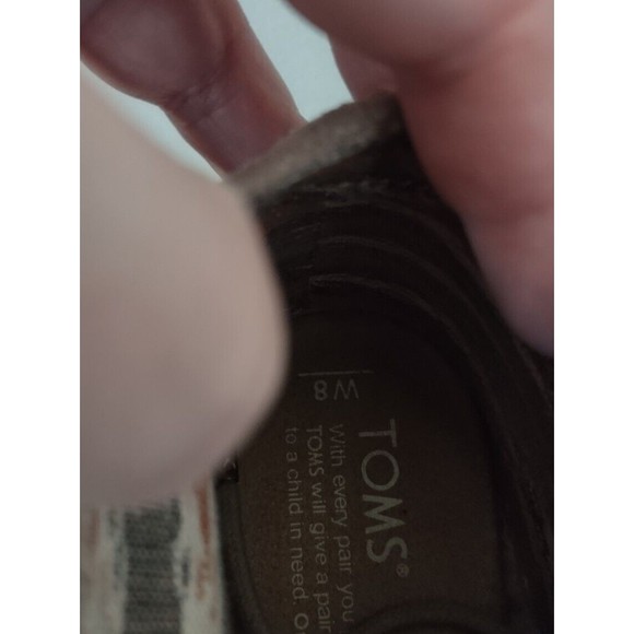 TOMS Wedge Booties Size 8 Womens Tan Suede Comfort Lace up Ankle Boot Leather - Picture 6 of 9